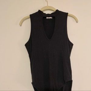 Black Tank Turtle Neck Bodysuit